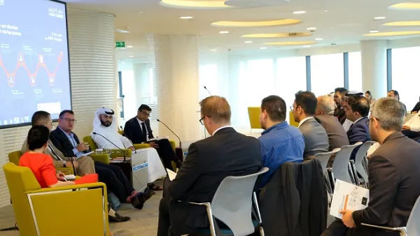 During Dubai Startup Hub’s panel discussion on SME banking challenges.