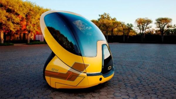 The EN-V is a zero-emissions vehicle powered by lithium-ion batteries