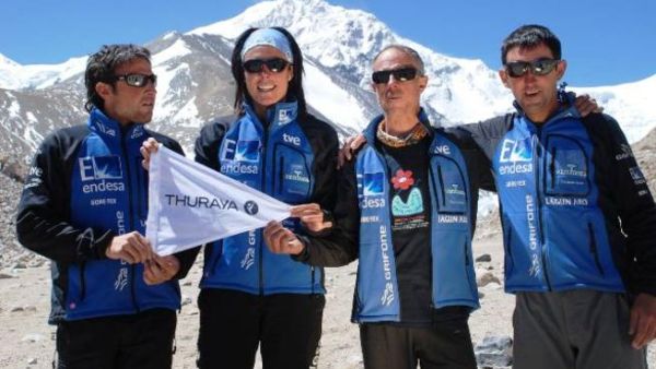 Spanish mountaineer, Edurne Pasaban, at the world’s highest summit
