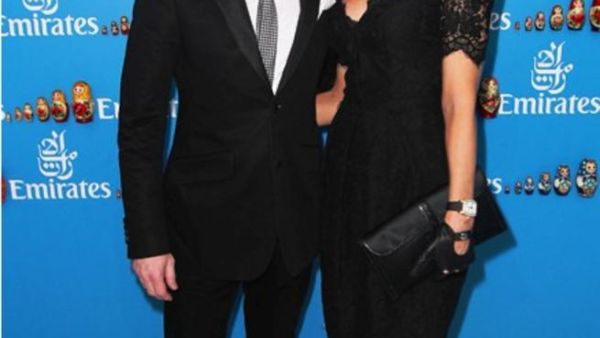Ronan and Yvonne Keating in the Emirate marquee on the opening day of the Melbourne Cup Carnival