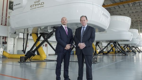 Captain Paolo La Cava, Director Etihad Aviation Training with Chris Youlten, Managing Director Etihad Airport Services. Captain Paolo La Cava, Director Etihad Aviation Training with Chris Youlten, Managing Director Etihad Airport Services.