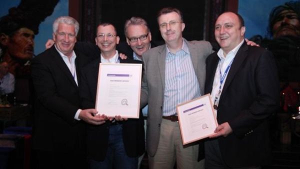 Len Hunt, President Al-Futtaim Automotive; Ahmad Halwani,General Manager, Volvo Construction Equipment Division, FAMCO; Lars Haglund, President,Volvo Construction Equipment, International; Paul Floyd, Managing Director, FAMCO; and Ilkay Fidan, Sales Director, Middle East, Volvo Construction Equipment