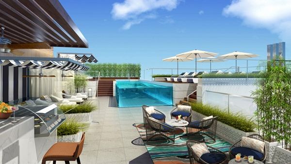 FS Dubai DIFC - Rendering 7th Floor Pool