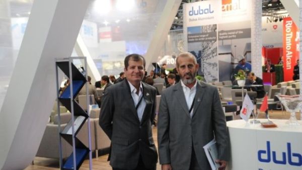 Walid Al Attar, Executive Vice President Marking & Sales, DUBAL, and Saeed Fadhel Al Mazrooei, CEO EMAL, at Aluminium 2012, Dusseldorf