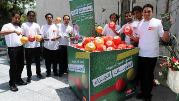 A MasterCard Red and Yellow Football Team will be promoting the challenge across universities and malls where Red and Yellow branded balls will be distributed among the fans A MasterCard Red and Yellow Football Team will be promoting the challenge across universities and malls where Red and Yellow branded balls will be distributed among the fans