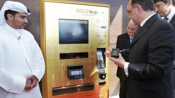 During the unveiling ceremony of ‘Gold to Go’ vending machines
