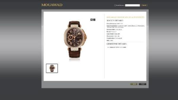 Mouawad online customer service feature