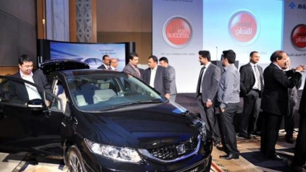Guests at the Honda event experience the Honda Civic