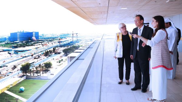 HE Mr Soonthorn Chaiyindeepum, Ambassador of Thailand to the State of Qatar, on a tour of Education City