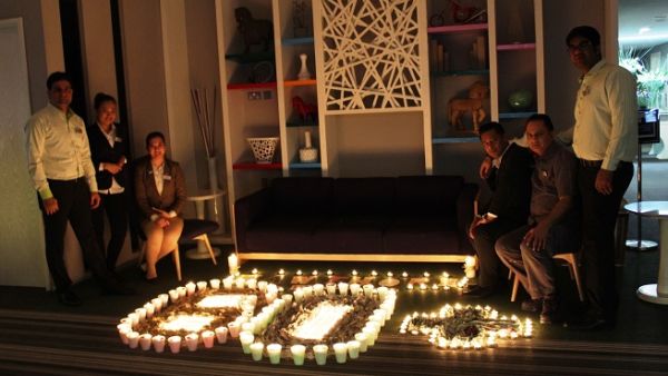 The lights were switched off at the hotel’s lobby, restaurants and public areas.