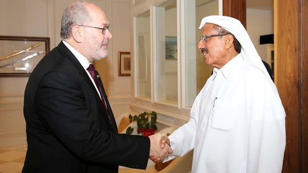 The Chairman of Al Habtoor Group, Khalaf Al Habtoor with French Ambassador H.E. Alain Azouaou