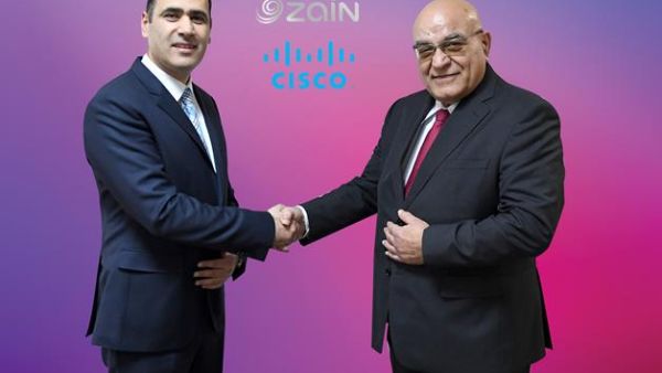 Jihad Khoueiry, Sales Manager, Cisco, and Henri Kassab, Managing Director, Zain Group.
