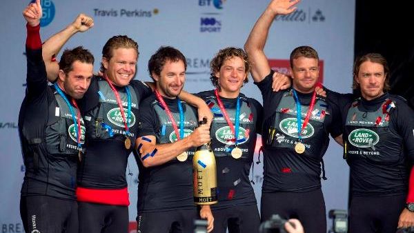 Land Rover BAR podium in 1st place at Portsmouth America's Cup World 