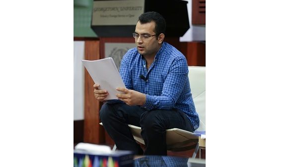 Mohamed Abu Zaid During the evening of Arabic poetry Mohamed Abu Zaid During the evening of Arabic poetry