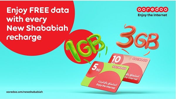New Shababiah customers wanting free data simply need to recharge by OMR 5 or OMR 10. Each OMR 5 recharge gives customers an additional 1 GB of data while OMR 10 recharges give customers an additional 3 GB at no extra cost. 