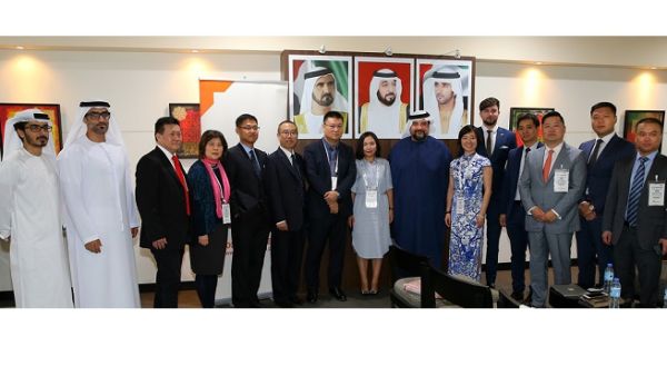 Omar Khan with the Chinese delegation.