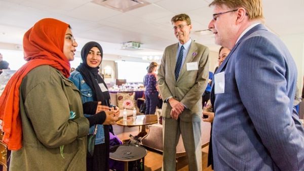 The delegation of faculty, staff, and students showcased their creative work, research, and shared experiences from the Middle East.
