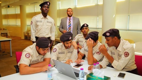 Qatar Leadership Academy students visit the Qatar Stock Exchange.