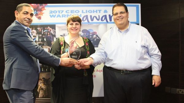 The first award was presented to Siba Ayoub, Executive Secretary and Assistant Learning & Development Manager at DoubleTree by Hilton Aqaba. 