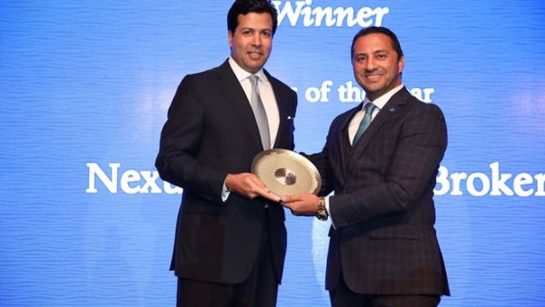 Tarun Khanna, Nexus Group CEO, accepts the award during the ceremony held in Dubai. Tarun Khanna, Nexus Group CEO, accepts the award during the ceremony held in Dubai.