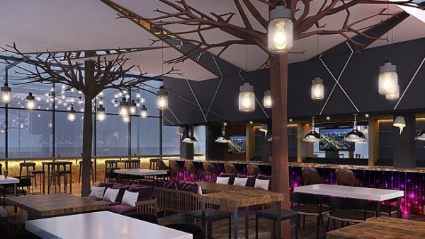 Delight in a lively Saturday brunch at Courtyard by Marriott’s Up and Below rooftop lounge.