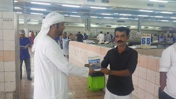 During the campaign, the Municipality distributed awareness leaflets to workers at the fish market and all shops.