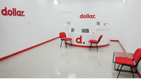 A full service counter at dollar branch in Jafza.