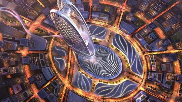 The tower's design is inspired by the harmonious ripples of the UAE's desert sand dunes. (Khaleej Times)