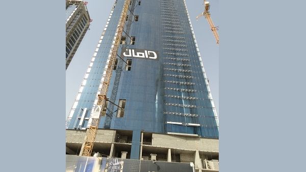 More than 16000 sqm of glass has been installed on the outside of the two towers More than 16000 sqm of glass has been installed on the outside of the two towers