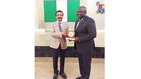 DP World Group Chairman and CEO, Sultan Ahmed Bin Sulayem Akinwunmi during his meeting with Governor of Lagos State, Akinwunmi Ambode in Nigeria recently