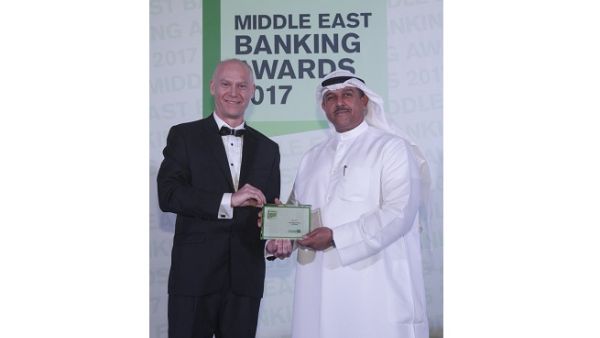 Mr. Abdulwahab Alrushood, Group Chief Treasury Officer, receiving the award.
