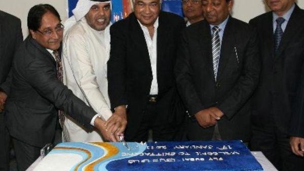 flydubai Chief Commercial Officer, Hamad Obaidalla and Mohsharraf Hossain, Member of Parliament, Chairman of Standing Committee of Civil Aviation Affairs