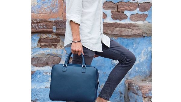 The blue Montblanc Sartorial Document Case and Meisterstück Wallet are the perfect choices for the dapper businessman looking for style and functionality.