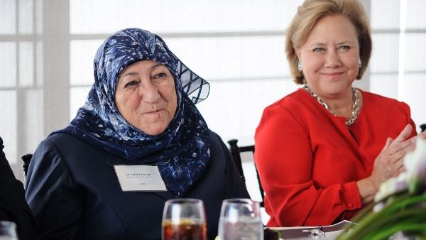 The WISE Prize for Education Laureate Dr Sakena Yacoobi with Ms Mary Landrieu, former Senator from Louisiana