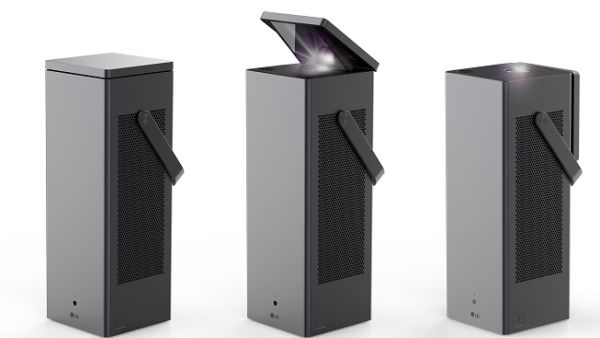 The LG CineBeam Laser 4K comes in a portable size and unique upright design that is only made possible by the mirrorless I-shaped engine.