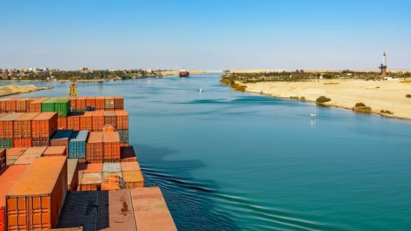 Traffic passing through Egypt’s Suez Canal on Wednesday reached an all-time record. (Shutterstock)