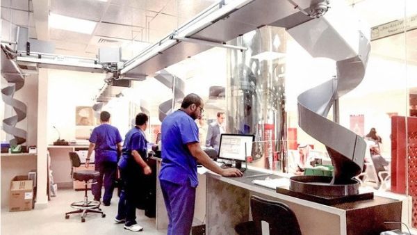 The King Fahd Specialist Hospital in Tabuk region is the first in the kingdom to employ a robo as a pharmacist. (SPA)