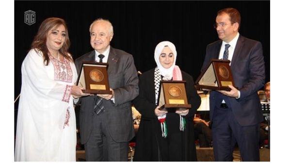 خلال حفل أوبريت "الوحدة العربية". خلال حفل أوبريت "الوحدة العربية".