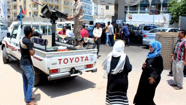 Pro-Hadi forces remain on patrol in the port city of Aden. (AFP/Saleh Al-Obeidi)