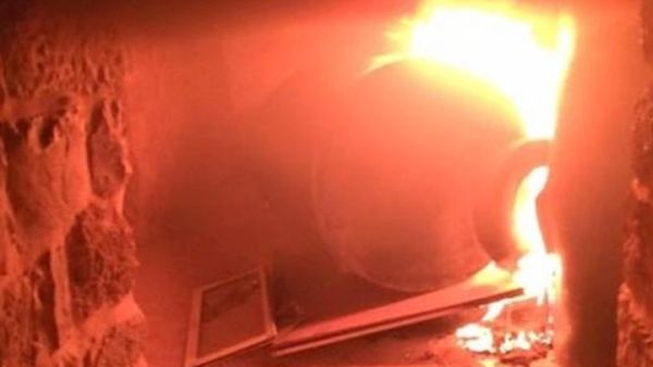 النيران تلتهم ما يعرف بـ"قبر يوسف" فجر الجمعة