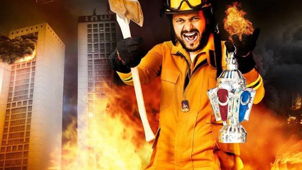 Galal's promotional poster for his prank show "Ramez Plays with Fire." (File photo)