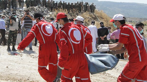 Red Crescent volunteers at work. (AFP/File) 