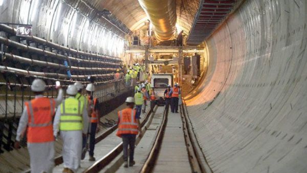 Saudi Arabia wants to nationalize jobs in Riyadh Metro by qualifying young Saudis to handle technical jobs. (Ahmed Farwan/ AFP)