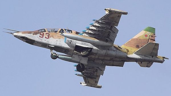 A Sukhoi Su-25 fighter jet operated by Russia's air force, similar to those flying sorties over Syria. (Wikimedia/Aleksander Markin)