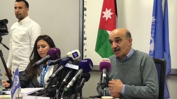 المتحدث الرسمي سامي مشعشع خلال " الإيجاز الصحفي"