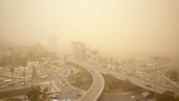 As the sandstorm rolls over parts of the Middle East, cities are being enveloped in a cloud of dust causing chaos to travel arrangements. (Facebook)