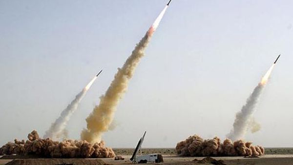 Iranian liquid-fueled Shahab-3 Scud missiles test-fired in 2008. (AFP/File)