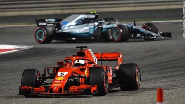 Team Ferrari: Sebastian Vettel achieved a superb victory at Bahrain GP this year. (AFP/ Getty Images)