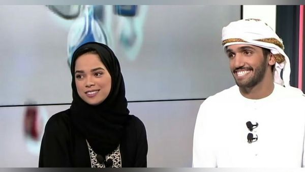 مشاعل الشحي وزوجها أحمد خميس
