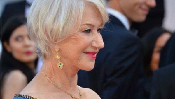The Oscar winning actress Helen Mirren looked sensational on the outing as she slipped into a medieval inspired velvet gown with winged sleeves (Source: Featureflash Photo Agency / Shutterstock)
